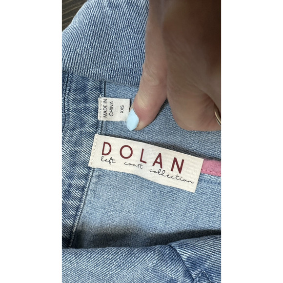 Dolan Left Coast Anthropologie Denim Boyfriend‎ Blazer Jacket Blue Size XXS - Picture 5 of 5